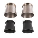 JCR Titanium Megaphone Exhaust Tips for 982 Porsche 718 Boxster GTS 4.0, Spyder, and Spyder RS / 718 Cayman GT4, GT4 RS, and GTS 4.0 - Polished & Black Coated Options