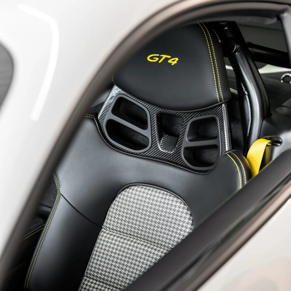 JCR Seat Cushion Covers for Porsche (with factory carbon bucket seats) in 911 50th Anniversary Edition Installed in Porsche GT4