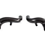 Kline Innovation Carbon Fiber Induction Pipes for AM6 Aston Martin Vantage - Top Front View