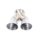 JCR Titanium Megaphone Exhaust Tip Section for 981 Porsche Boxster Spyder / Cayman GT4 - Front View of Tip Section