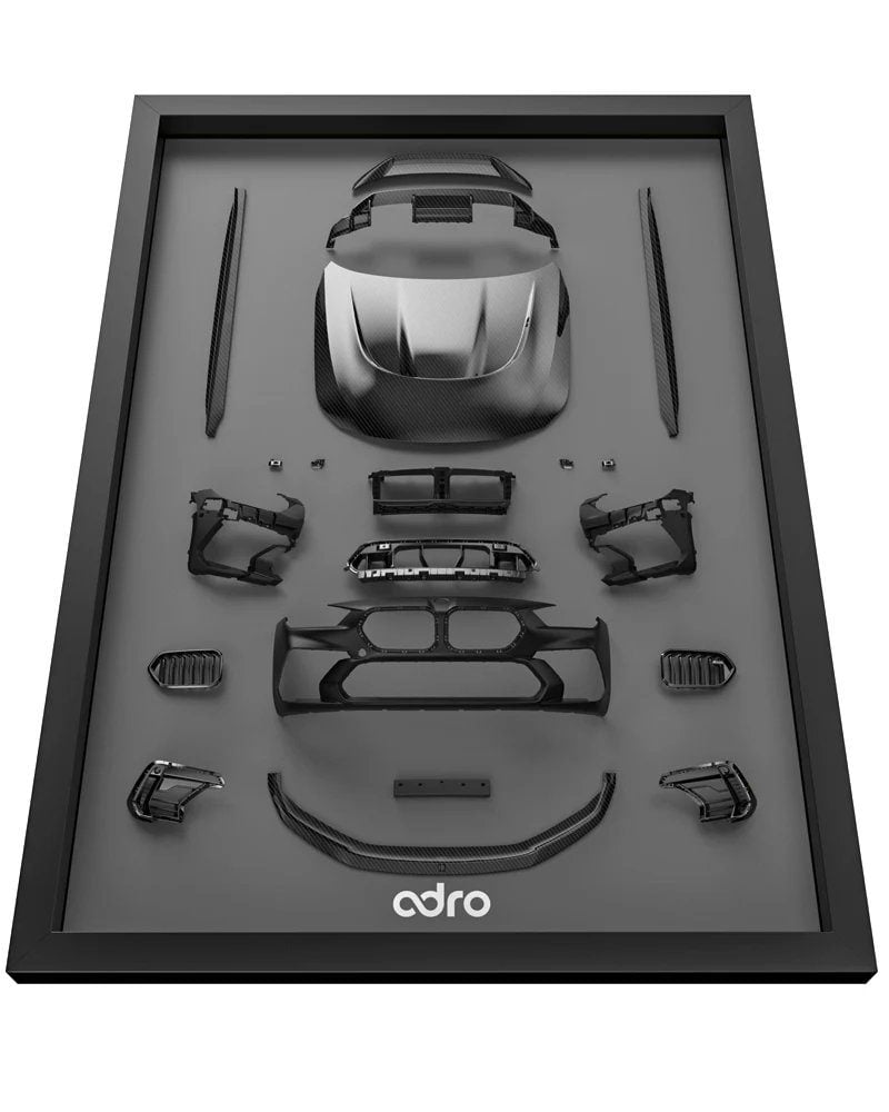 ADRO Carbon V1 Front Lip (for ADRO facelift front bumper) for G87 BMW M2 - V1 Kit Wall Display