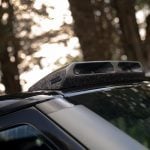 Urban Automotive OCTA Forged Carbon Quad-Pod Lazer Lightbar for L663 Land Rover Defender OCTA (pre-facelift) Installed on Black Defender - Close View of Lightbar
