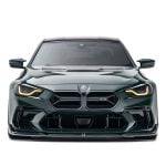 ADRO Carbon V2 Front Lip (for ADRO facelift front bumper) for G87 BMW M2 Installed on Green M2 - Front View of Car