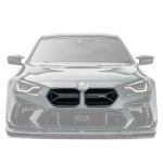 ADRO Carbon Front Bumper Grilles (for ADRO facelift front bumper) for G87 BMW M2 Installed on Green M2 - Grilles Highlighted