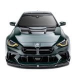 ADRO Carbon V2 Front Lip (for ADRO facelift front bumper) for G87 BMW M2 Installed on Green M2 - Upper Front View of Car