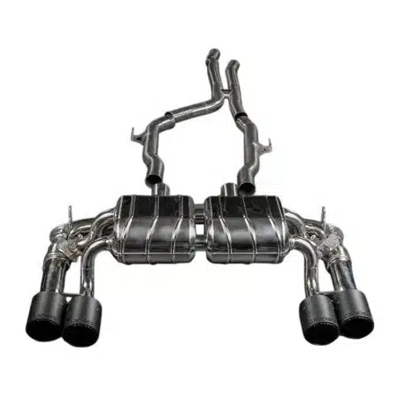 Capristo Valved Exhaust System w/ Race Mid-Silencer & Wicrom Tips for F87 BMW M2 Competition and CS