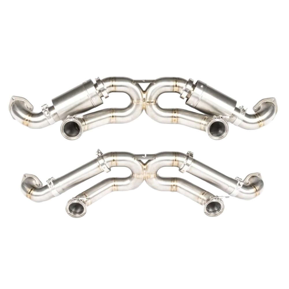 JCR Titanium Non-Valved Race Exhaust System for 982 Porsche 718 Cayman GT4 RS / Spyder RS - Both Versions