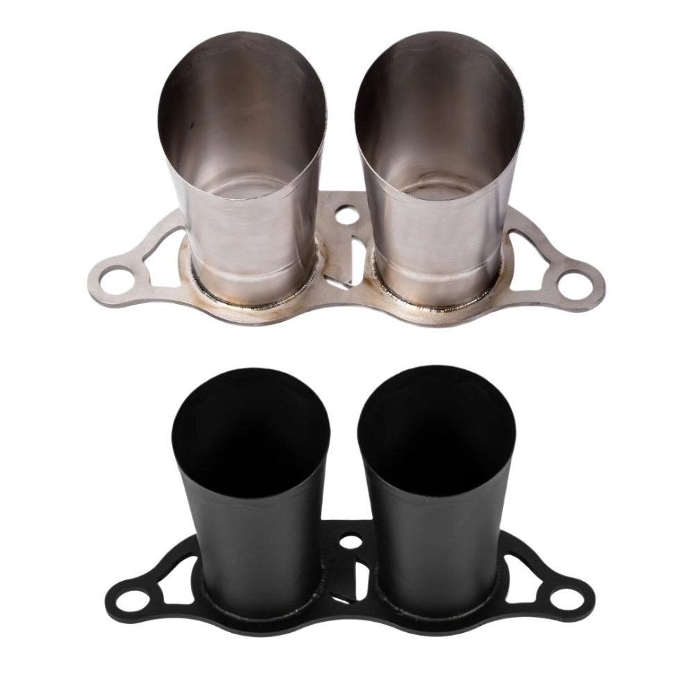 JCR Titanium Superlight Megaphone Exhaust Tips for 991 Porsche 911 GT3 / GT3 RS / R - Raw & Black Coated Finish Options