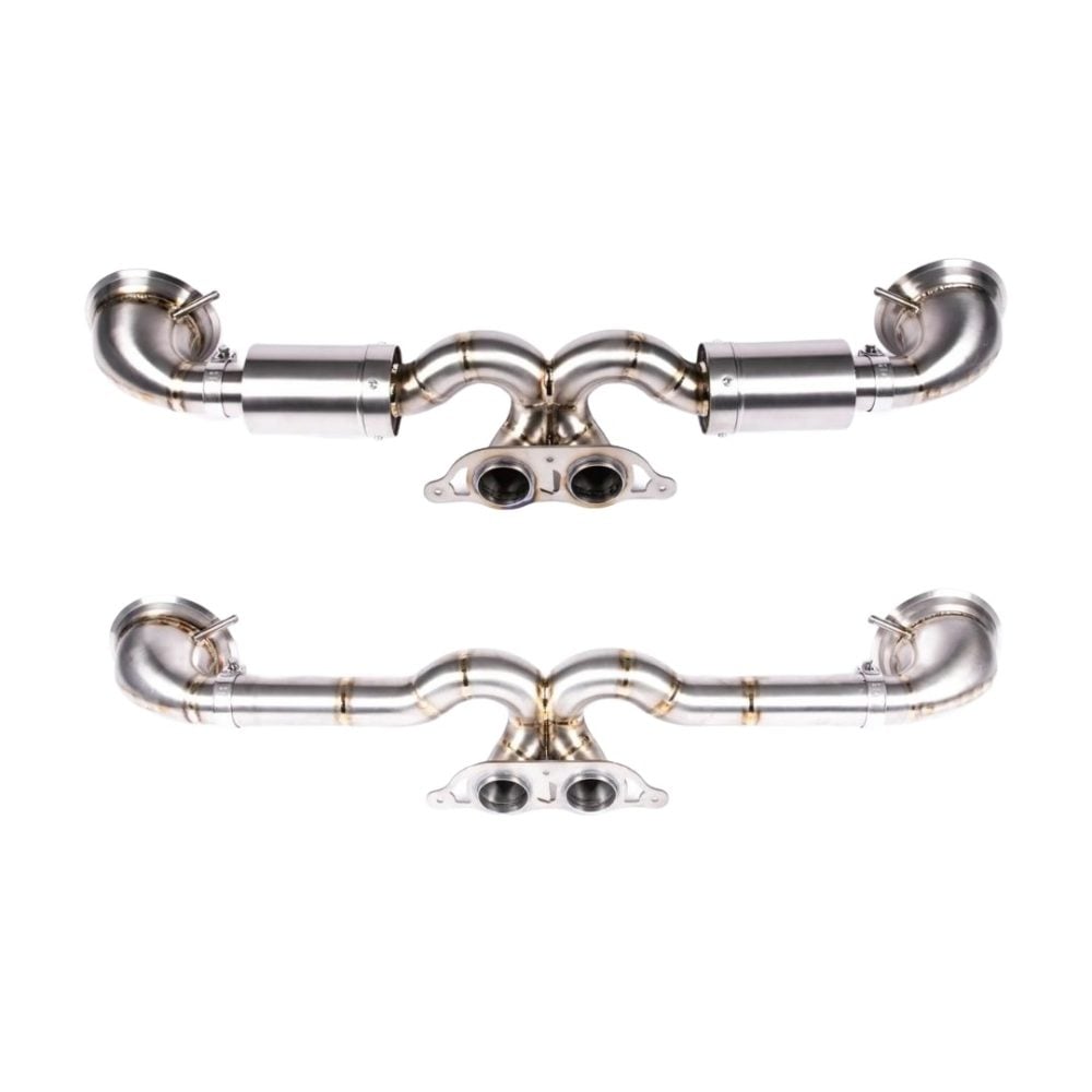 JCR Titanium Non-Valved Race Exhaust System for 992 Porsche 911 GT3, GT3 RS, GT3 Touring, and S/T - Silenced & Non-Silenced Versions