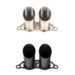 JCR Titanium Race Megaphone Exhaust Tips (for JCR exhaust system) for 992 Porsche 911 GT3, GT3 RS, GT3 Touring, and S/T - Raw and Black Coated Finishes