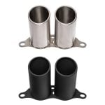 JCR Inconel Race Rolled Exhaust Tips for 992 Porsche 911 GT3, GT3 RS, GT3 Touring, and S/T (with JCR exhaust system) - Polished & Black Coated Options