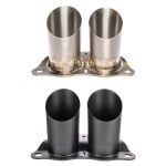 JCR Titanium OEM-Replacement Megaphone Exhaust Tips for 992 Porsche 911 GT3, GT3 RS, GT3 Touring, and S/T - Raw & Black Coated Finish Options
