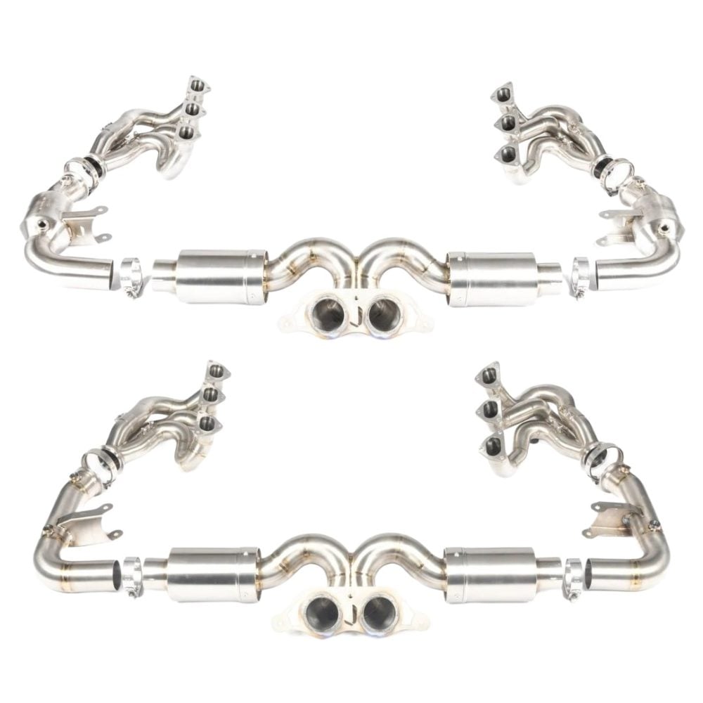 JCR Non-Valved Superlight Race Exhaust System & Manifold Assembly for 992 Porsche 911 GT3, GT3 RS, GT3 Touring, and S/T - Silenced Options