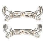 JCR Titanium Valved Race Exhaust System for 992 Porsche 911 Carrera, Carrera GTS, and Carrera S / Sport Classic / Turbo and Turbo S with Race Silencers - Heat Shielding Options