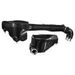 AWE Tuning Carbon S-FLO Intake System for G8x BMW M2 / M3 / M4 - Front Side View of Airboxes with Tube Connected