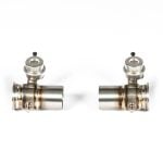JCR Titanium Side Silencer Bypass Valve Sections for 997 / 991 Porsche 911 GT3, GT3 RS, GT3 RS 4.0, GT3 Touring, and R - Front View of Sections
