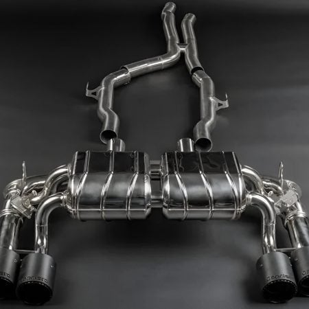 Capristo Valved Exhaust w/ Mid-Silencer Delete, Sport Cats & Wicrom Tips for F87 BMW M2 Competition [02BM09903030]
