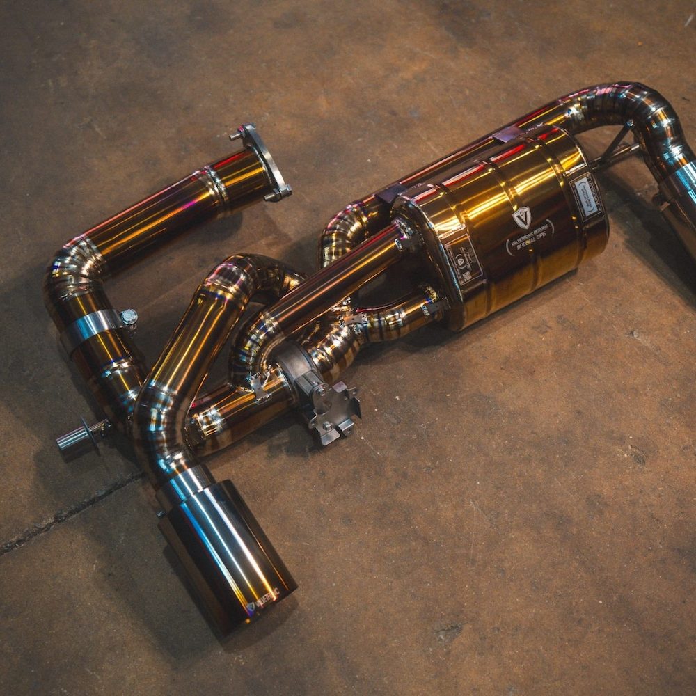 Valvetronic Designs Valved Sport Exhaust System for 131 Lotus Emira [LOT.EMIR.VSES.FFH.TI/LOT.EMIR.VSES.TI] - Top View of Rear Section