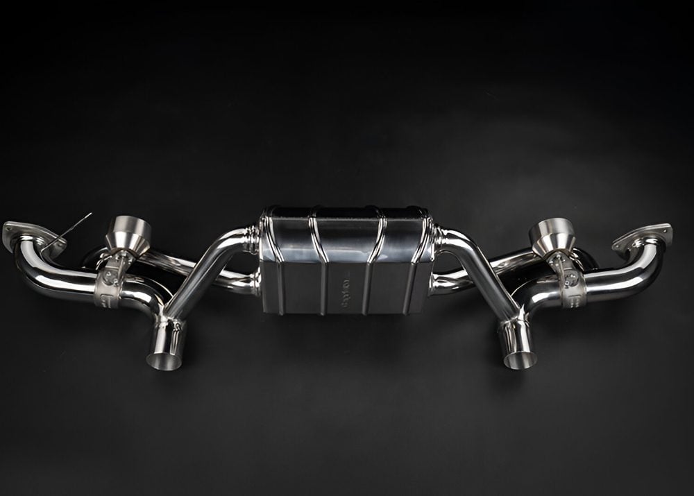 Capristo Valved Muffler (oem tips) for 982 Porsche 718 Cayman GT4 RS [02PO01003032NR]