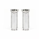 JCR Titanium Non-Silenced Link Pipe Sections (for JCR link pipes) for 982 Porsche 718 Cayman GT4 RS / Spyder RS - Front View of Sections
