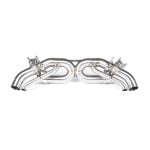 JCR Titanium Valved Center Section for 992 Porsche 911 Carrera, Carrera GTS, and Carrera S / Sport Classic / Turbo and Turbo S - Upper Front View of Center Section