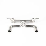 JCR Inconel Non-Silenced Race Exhaust System for LP6xx-x Lamborghini Huracan Evo, Performante, Sterrato, STO, and Tecnica - Front View of Exhaust
