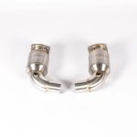 JCR Inconel Race Silencers for 991 Porsche 911 Turbo, S, and S Exclusive - Upper Front View of Silencers