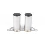 JCR Titanium Race Cup Exhaust Tips for 992 Porsche 911 GT3, GT3 RS, GT3 Touring, and S/T (with JCR exhaust system) - Lower Front View of Tips