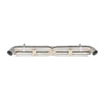 JCR Titanium Non-Silenced Center Silencer for 997.2 Porsche 911 Turbo / Turbo S - Upper Front View of Silencer