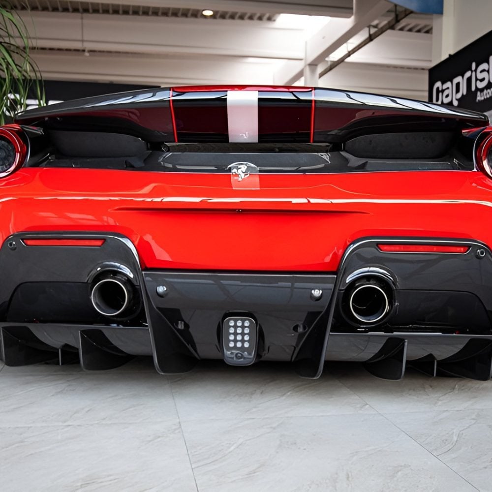 Capristo Carbon Rear Diffuser for Ferrari 488 Pista [03FE08710049LG/03FE08710049LM] - Rear View