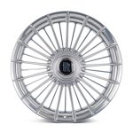 NOVITEC SP4 Forged Wheel Set (24x10) for RR51 Rolls Royce Cullinan Series I / Series II in Gloss Silver - Front View of Wheel