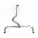 JCR Titanium Rear Section for XP210 Toyota GR Yaris, Non-Silenced Version - Front View of Rear Section