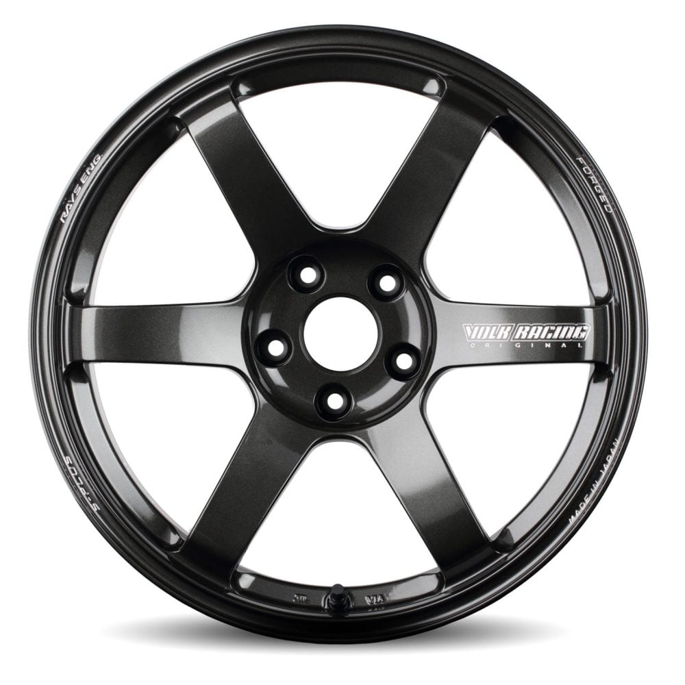 Volk Racing TE37 Saga S-Plus Wheel in Diamond Dark Gunmetal - Front View of Wheel