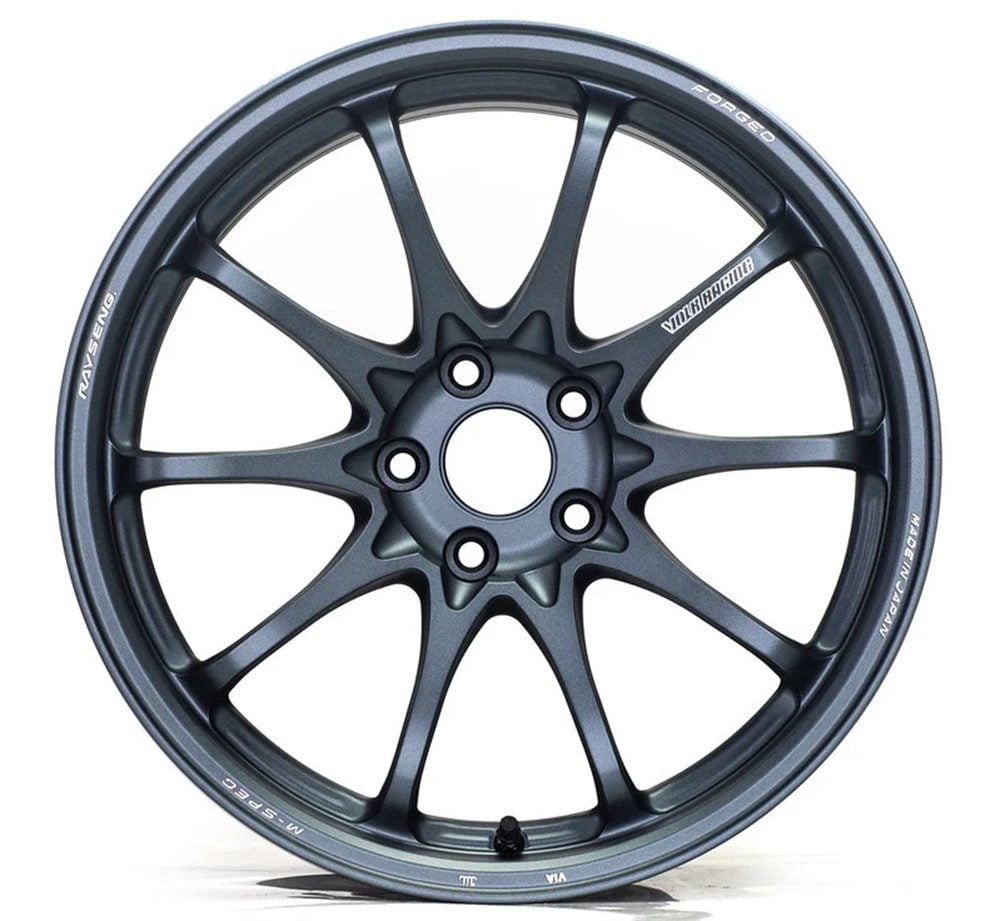 Volk Racing CE28N-Plus M-Spec Wheel in Blast Gunmetal - Front View of Wheel
