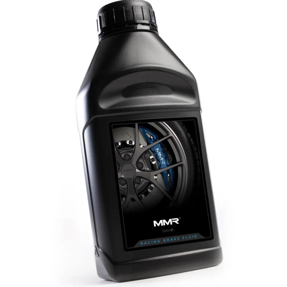 MMX Super DOT4 Racing Brake Fluid - Front Side of Bottle