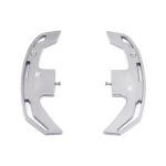MMX Billet Aluminum Shift Paddles for E9x BMW M3 in Titanium Silver - Front View of Paddles