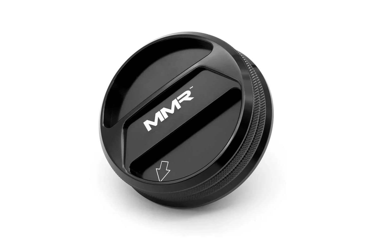 MMX Billet Aluminum Coolant Cap for BMW Vehicles (2006-present models) - Front Side View of Cap