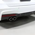 3DDesign Carbon Rear Diffuser for F3x BMW 335i M Sport (with quad tips) Installed