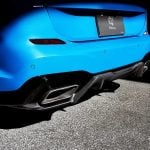 3DDesign Carbon Rear Diffuser for F44 BMW M235i - Left Side Rear Close View