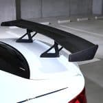 3DDesign Carbon Racing Wing for F87 BMW M2 Installed on White M2