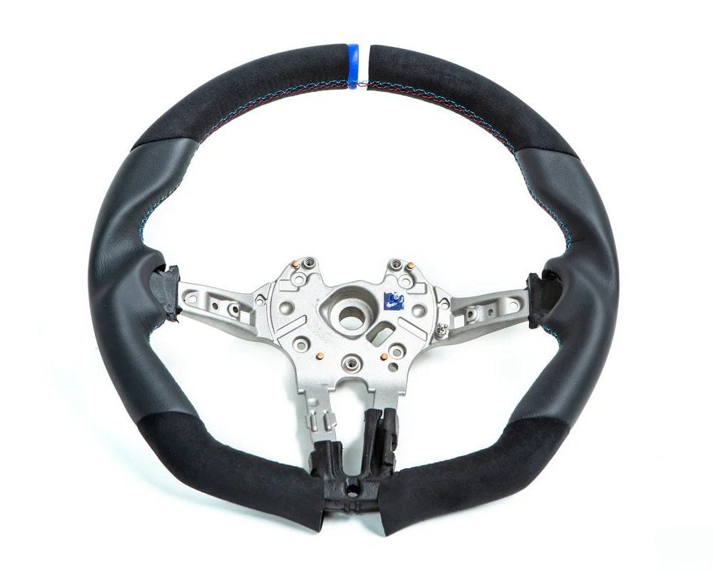 3DDesign Alcantara and Leather Steering Wheel for F8x BMW M2, M3, and M4