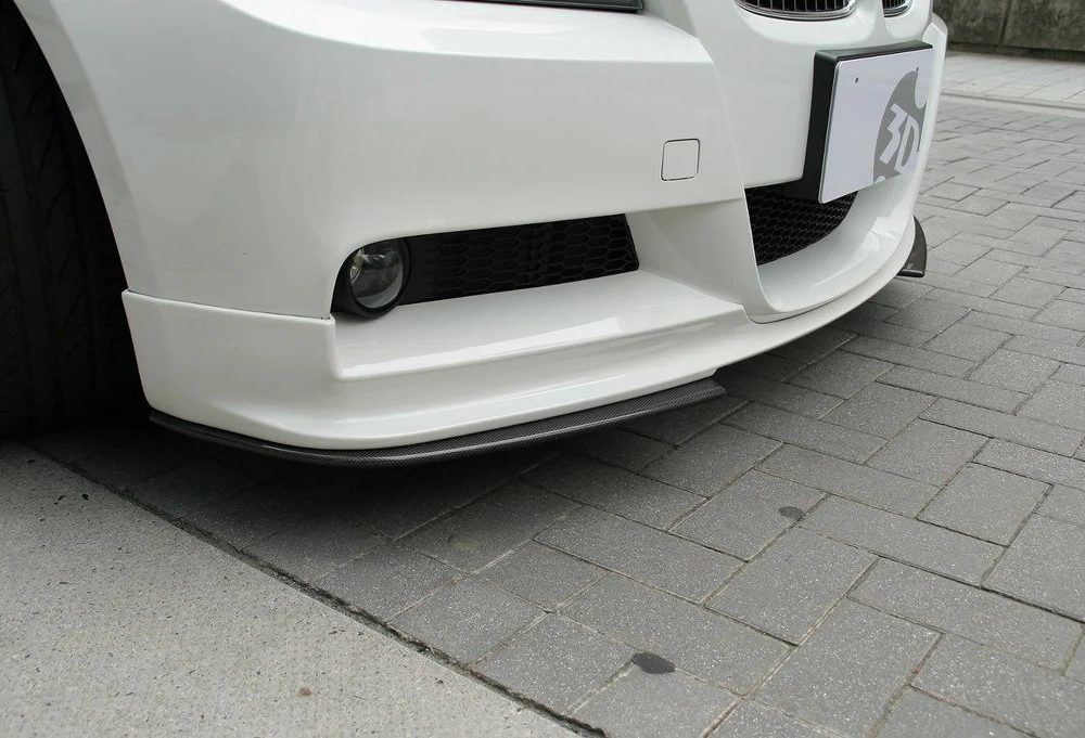 3DDesign Front Lip for E90 and E91 BMW 3 Series M Sport (pre facelift) Installed - Close Left Front View