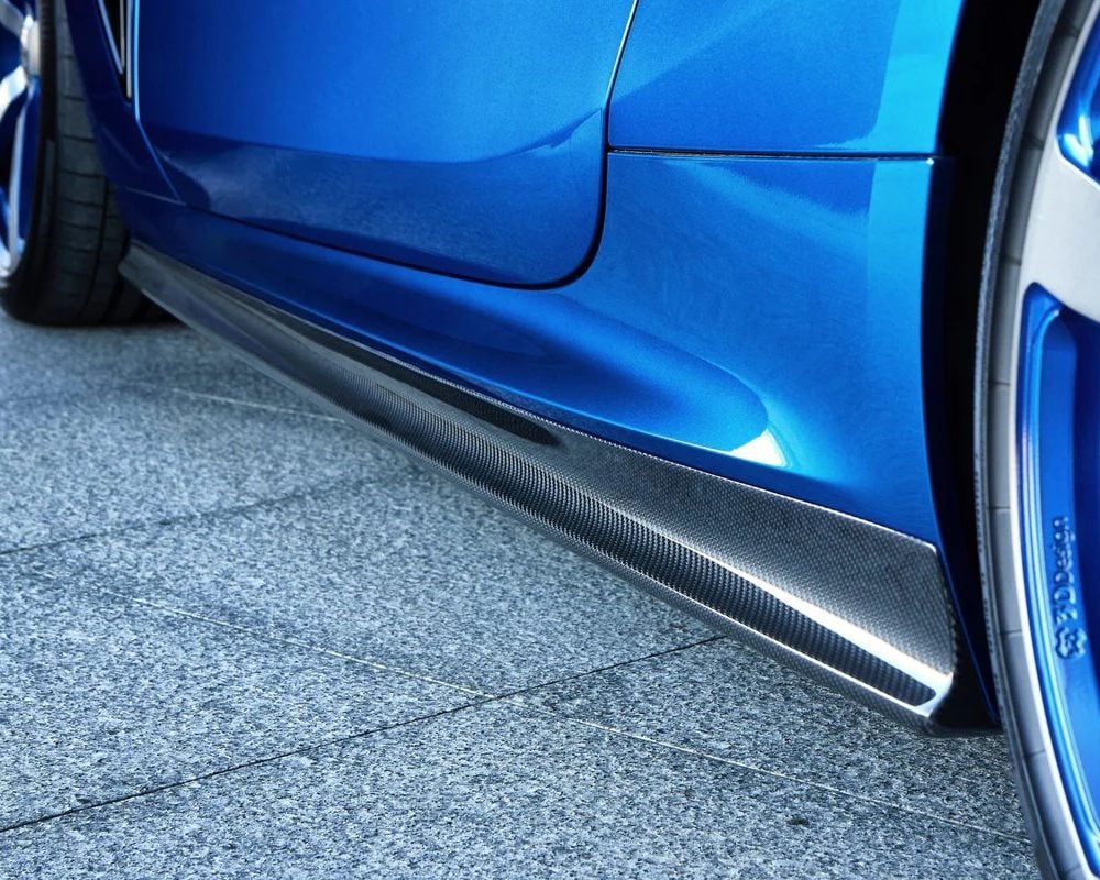 3DDesign Carbon Side Skirts for F9x BMW M8 and G1x 8 Series - Rear Close View