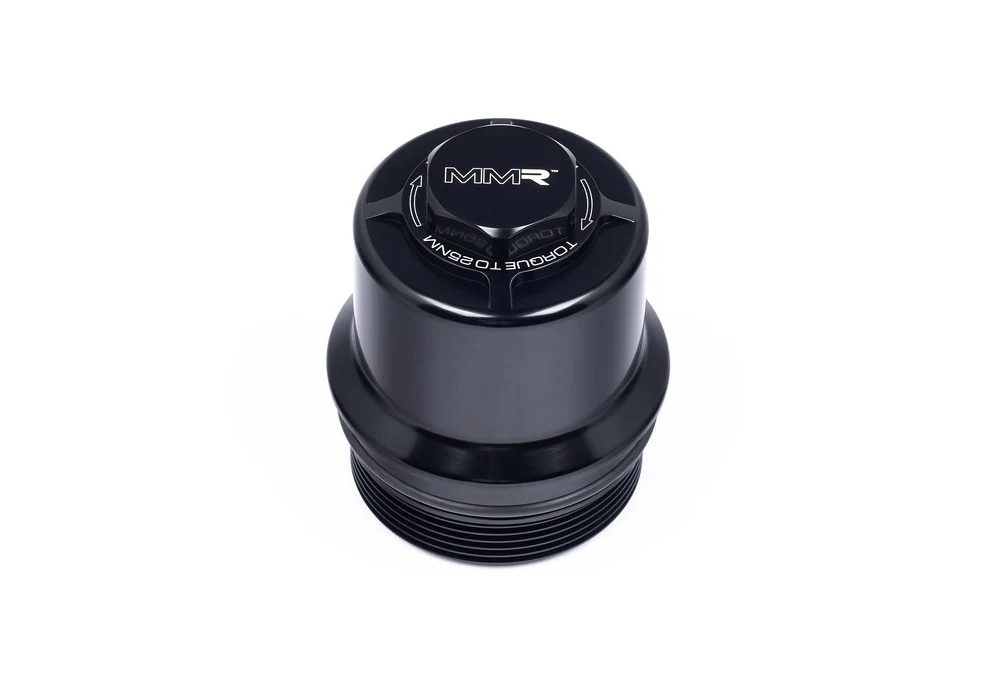 MMX Billet Oil Filter Housing Cap for BMW Vehicles (with B58 engine) - Front View