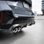 3DDesign Carbon Two-Tip Rear Diffuser for U11 BMW X1 M-Sport Installed - Close Left Side Rear View