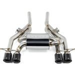 3DDesign Valved Rear Exhaust Section w/ Carbon Tips for G8x BMW M3 and M4 - Upper Front View of Rear Exhaust Section