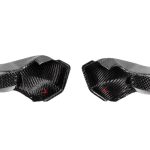 Eventuri Black Carbon Intake Scoop Set for G87 BMW M2 [EVE-G87M2-CF-SC/EVE-G87M2-CFM-SC] Gloss - Front View
