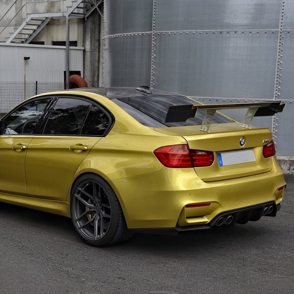 Karbonius Composites Stage 1 Carbon Rear Wing for F8X BMW M3 / M4 [F82S03-CF-2/F80S03-CF-2] - Rear Side View