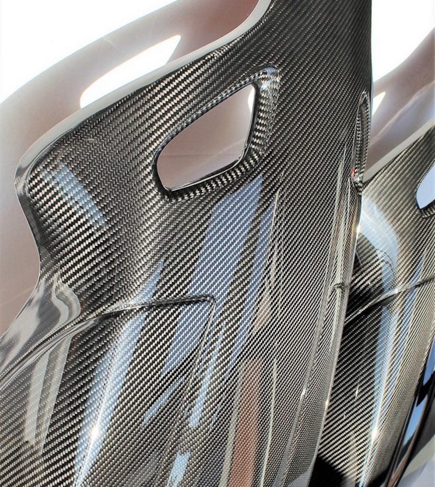 Karbonius Composites Carbon Recaro Seat Back Cover 1K VW Golf R32 [VW02]
