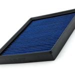 MMX Blue Cotton Replacement Panel Air Filter for Fxx BMW M135i / M2 and M235i / 335i / 435i (with N55 engine) - Front Side View of Filter